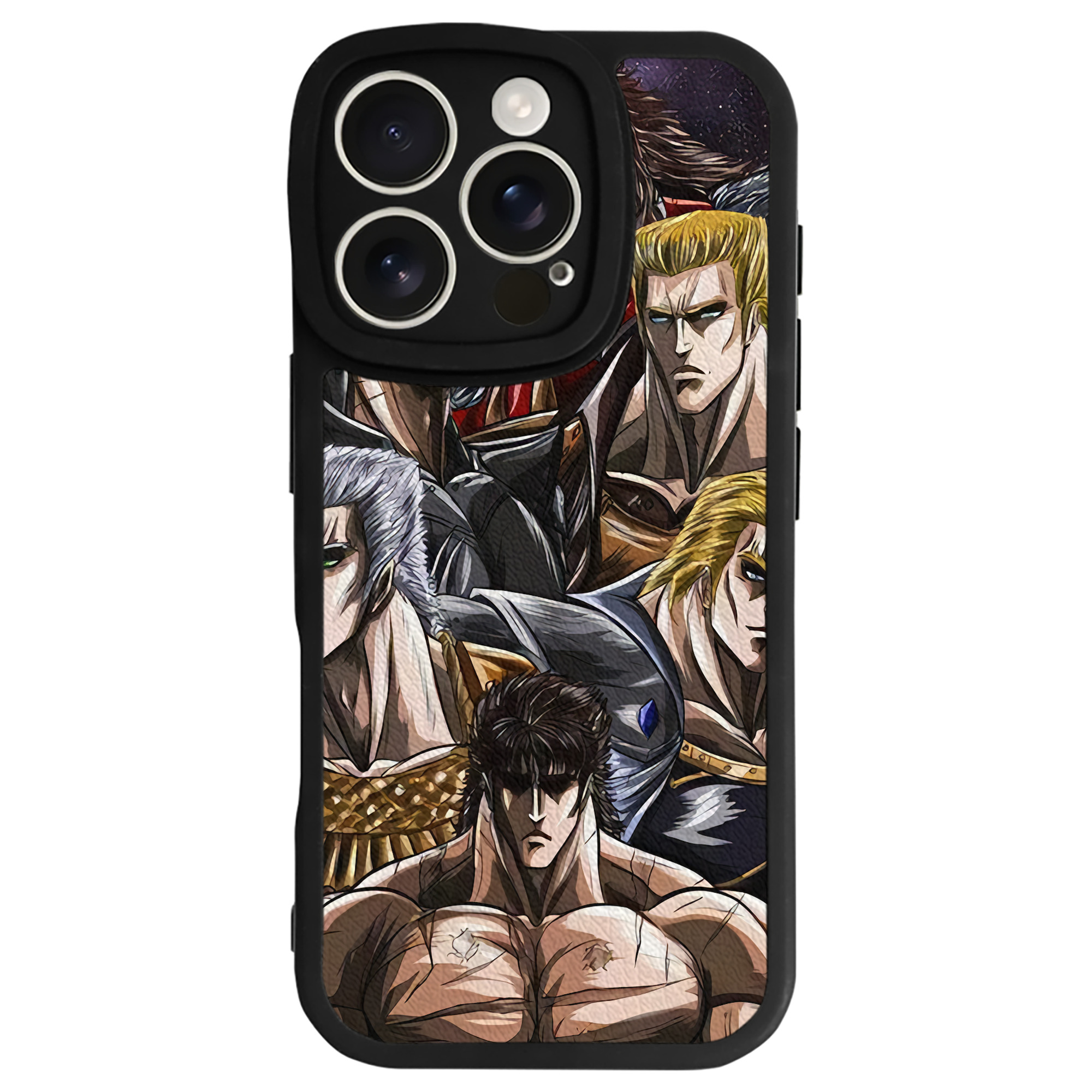 （画像用） 北斗の拳 Fist of the North Star 【iPhone 16シリーズ対応】シリコンスマホケース（レザー調） 材質：シリコン